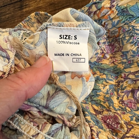 Flowy High-Waisted Floral Boho Maxi Skirt, Size S - Picture 6 of 9